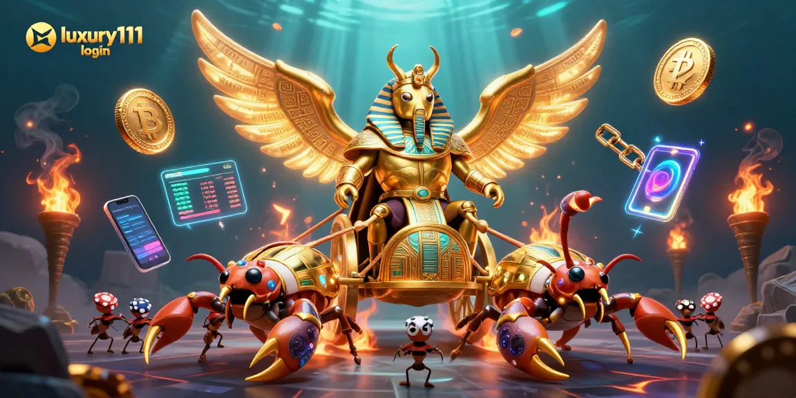 Engage in exclusive luxury111 login experiences with premium game visuals and vibrant 3D elements.