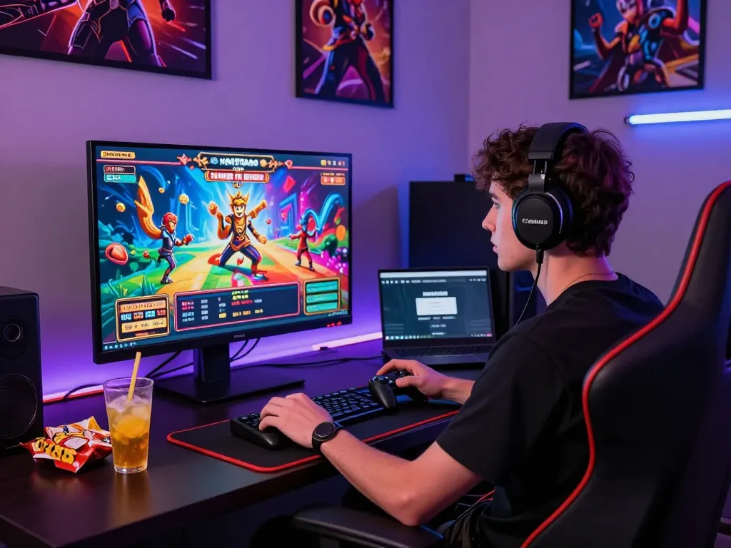 Engaging online gaming scene with player active in mantra88 login, focused on slot game.