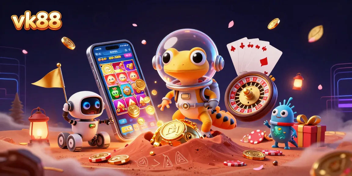 Experience the thrilling games at vk88, where a Martian gecko discovers a hidden casino!