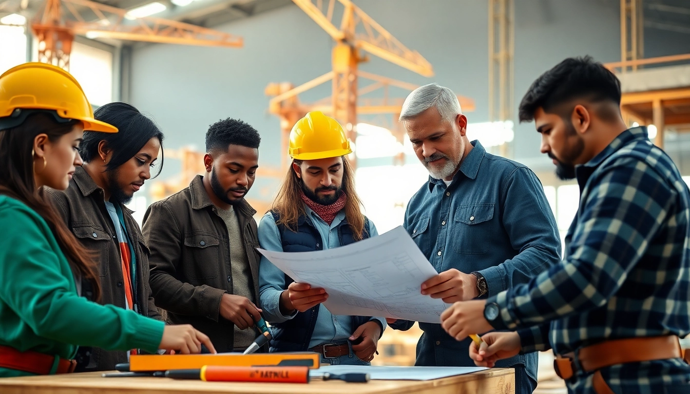 Apprenticeship in construction showcasing hands-on training and teamwork.