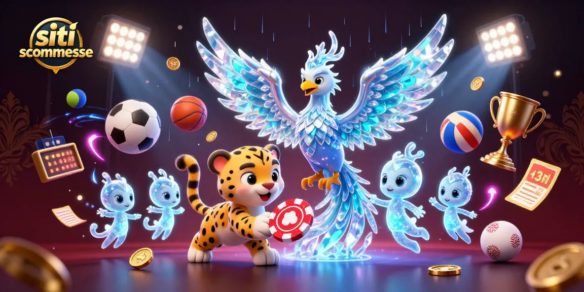Siti scommesse: scommettere con un'illustrazione coinvolgente di un fenice di ghiaccio e sprite danzanti.