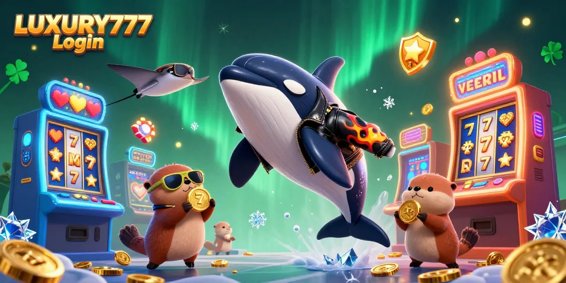 Masuk ke LUXURY777 Login dan nikmati permainan slot seru dengan karakter kartun laut.