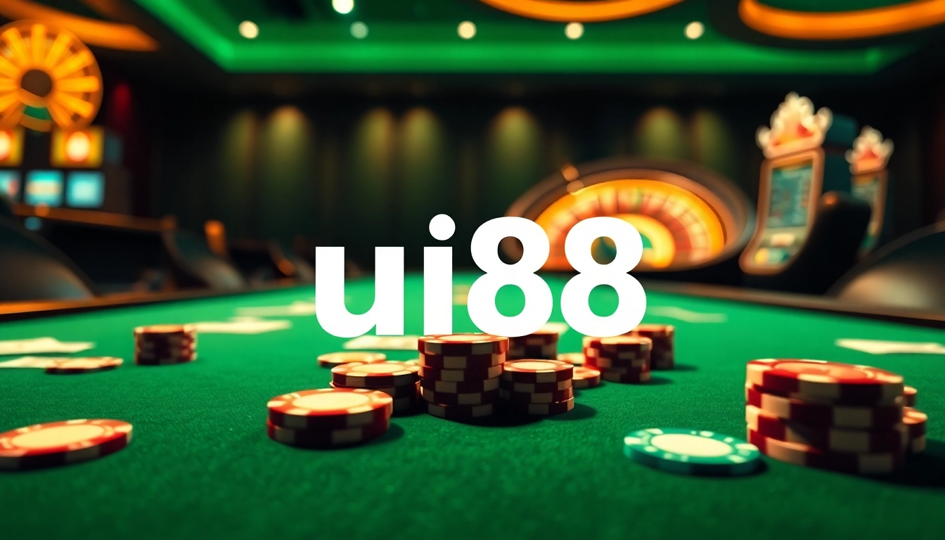 Experience the excitement of uu88 with vibrant casino elements in a luxurious gaming scene.
