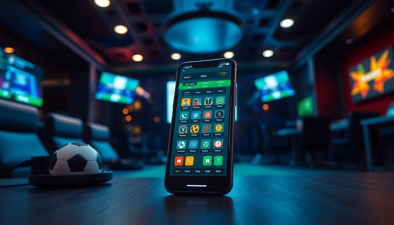 Engaging interface of best online sportsbooks India displayed on a sleek smartphone.