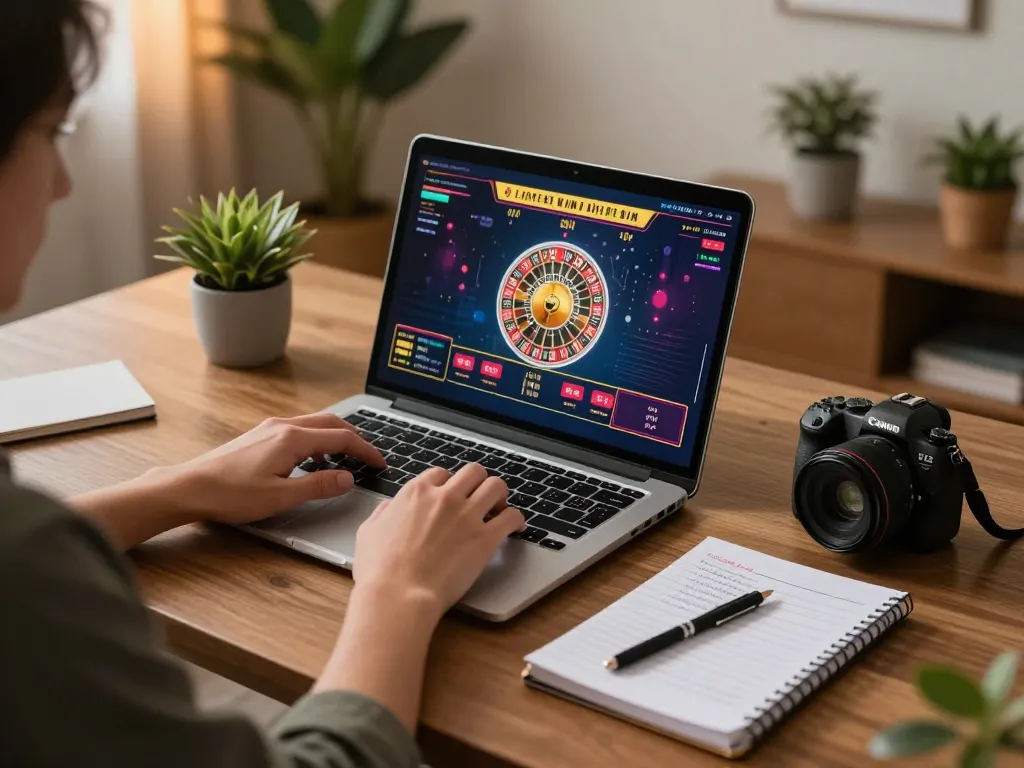 Engaged user enjoying online games at w188 com with live dealer roulette, showcasing a strategic approach.