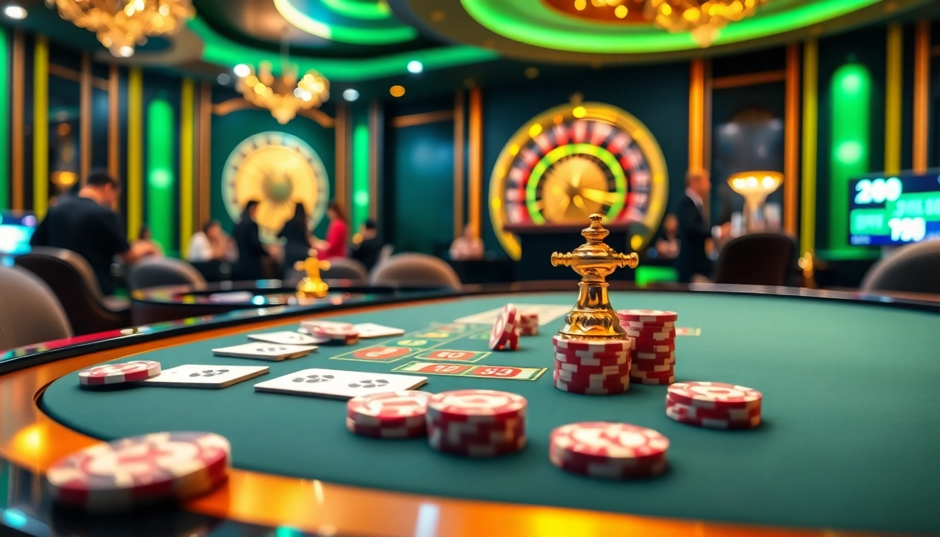Experience thrilling gameplay at trang chủ PS99 with glamorous casino tables and engaging live dealers.