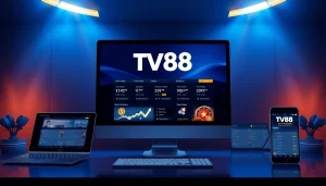 TV88 online betting platform interface showcasing a modern design.