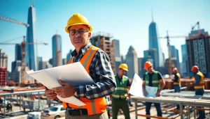 Professional New York City General Contractor overseeing construction activities at a vibrant site.