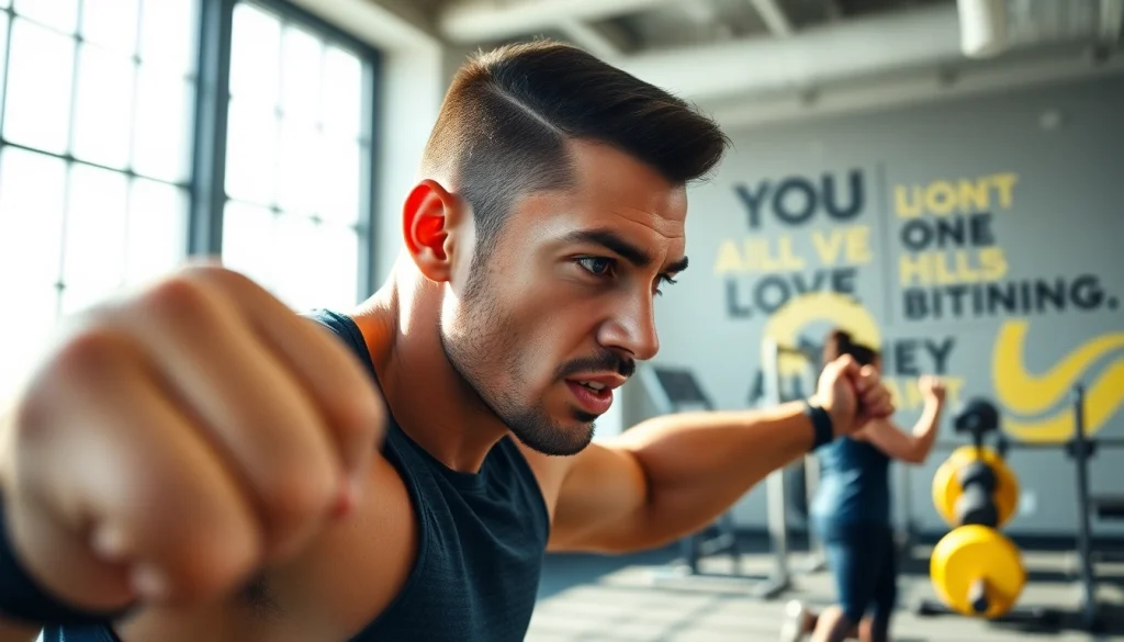 Get energized with 888new while an athlete trains intensely in a bright modern gym.