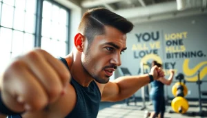 Get energized with 888new while an athlete trains intensely in a bright modern gym.