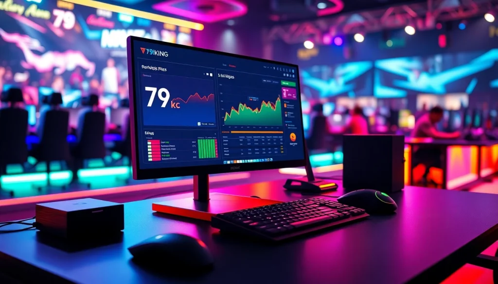 Boost your gaming skills with 79king analytics displayed on a modern gaming setup.