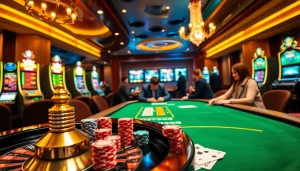 Experience thrilling gameplay at daga.com with vibrant poker chips and exciting roulette.