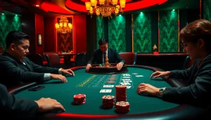 Experience the thrill of S8 poker with luxury elements in a lively casino setting.