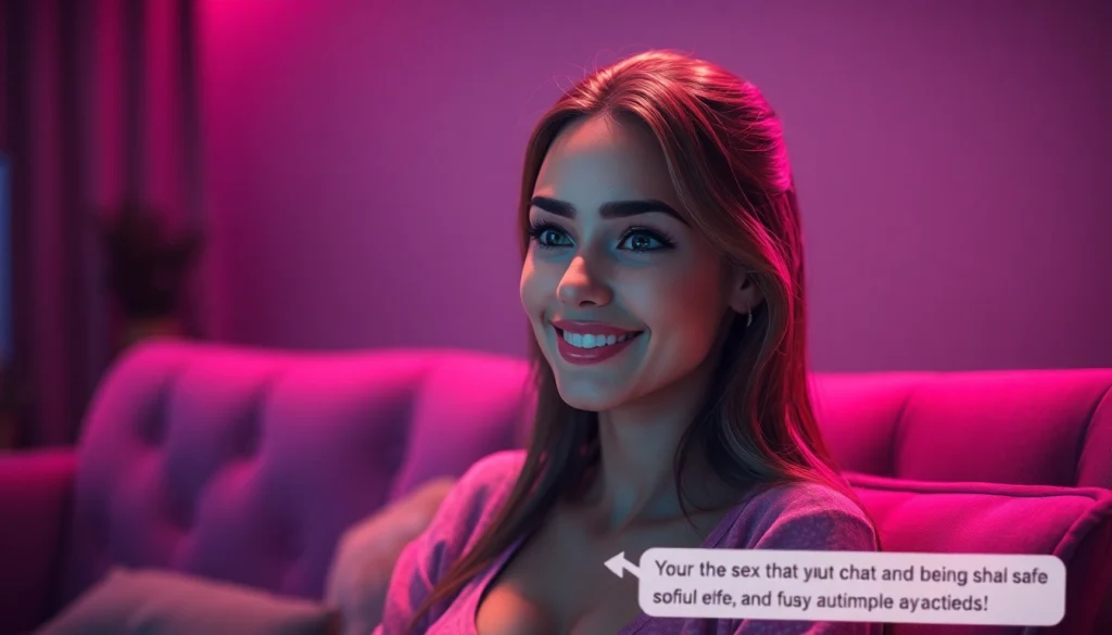 Engaging AI character in a warm virtual room for sex chat AI interactions