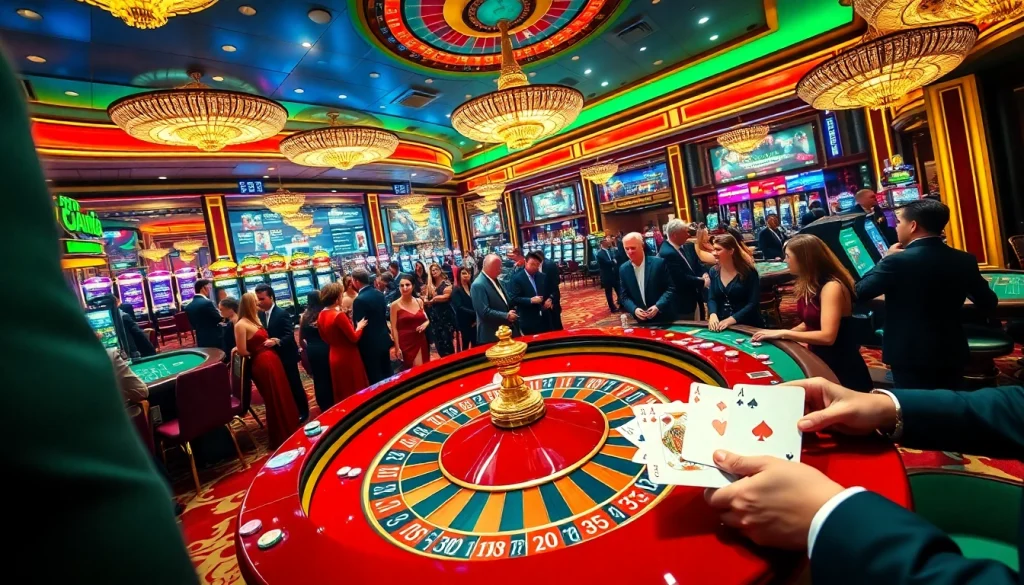 Experience new 88 excitement at a luxurious casino table with players engaging in high-stakes games.