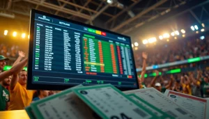 Explore online sportsbooks Georgia with a vibrant sports betting interface showcasing excitement and engagement.