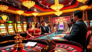 Experience the excitement of 'no hu' at a high-stakes casino table, where vibrant chips and intense players meet.