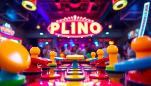 Jelajahi Plinko demo dengan bola merah yang jatuh, menggugah suspense dan keseruan.