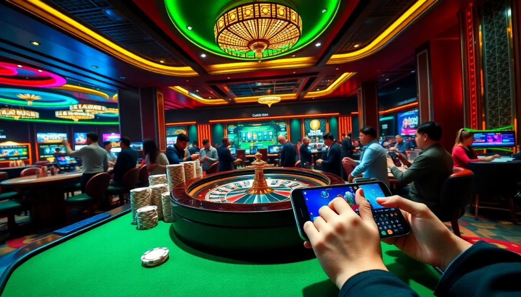 Engaging gamblers at u8888 casino table with vibrant colors and lively atmosphere.