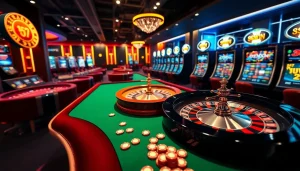 Experience thrilling moments at 98WIN casino with vibrant tables and engaging slot machines.