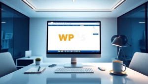 专业的 WPS Office 应用程序在现代办公环境的工作站上显示。