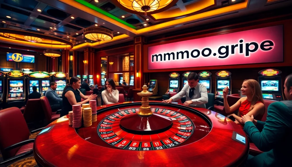 Players at a vibrant roulette table enjoying a thrilling session on https://mmoo.gripe/ with colorful chips.