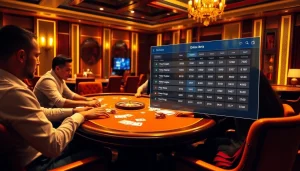 Engaging poker game at a luxury casino featuring elements from https://kjc.uk.com/.
