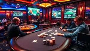 Watch thrilling games live on vaoluoitv with professional players at a glamorous casino table.