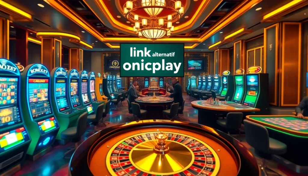 Experience the thrill of online gambling with link alternatif onicplay showcased on digital interfaces.