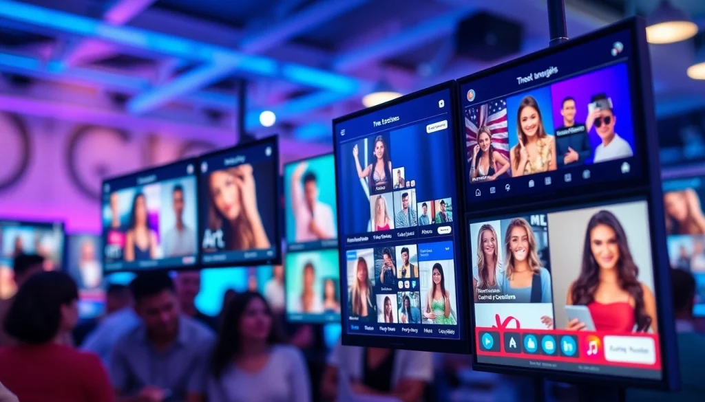 Explore OnlyFans Nearby Creators with a vibrant digital interface showcasing diverse profiles.