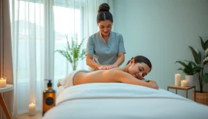 출장마사지 service with a professional masseuse in a calming home setting