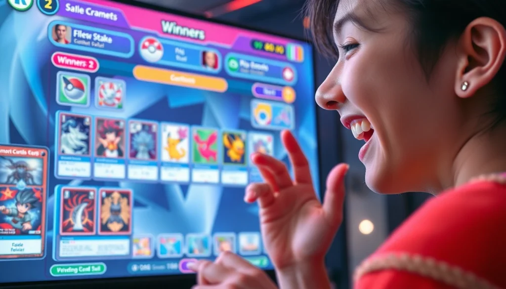 オンラインオリパ 無料の興奮を体感できる、オンラインカードゲーム体験の魅力的なシーン。