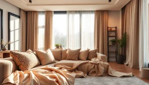 Stimulating luxe & structuurstoffen ideeën in een moderne, stijlvolle interieursetting.