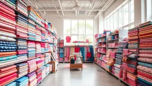 Tricot stof kopen van hoogwaardige kwaliteit in een kleurrijke stoffenwinkel.