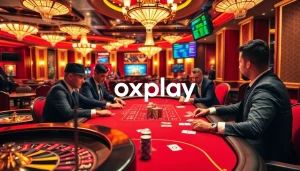 Experience thrilling gameplay at oxplay with a vibrant poker table and engaged players.