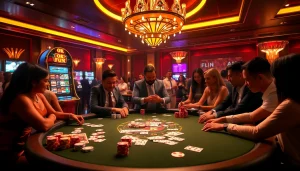 Experience the excitement of online gaming at OK FUN's vibrant casino scene.