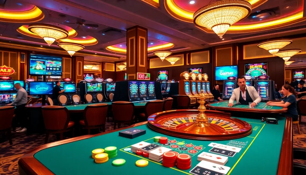 Experience exciting games at https://go88.fast/ with vibrant casino tables and enthusiastic players.