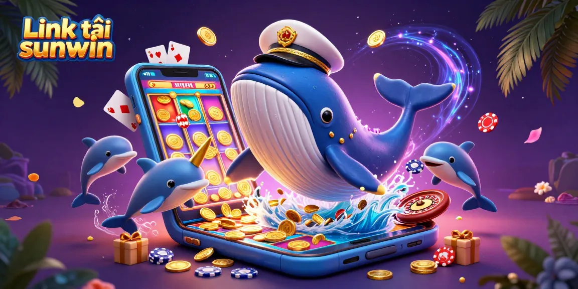 Experience the thrill of gaming with Link tải sunwin's vibrant 3D casino illustration.