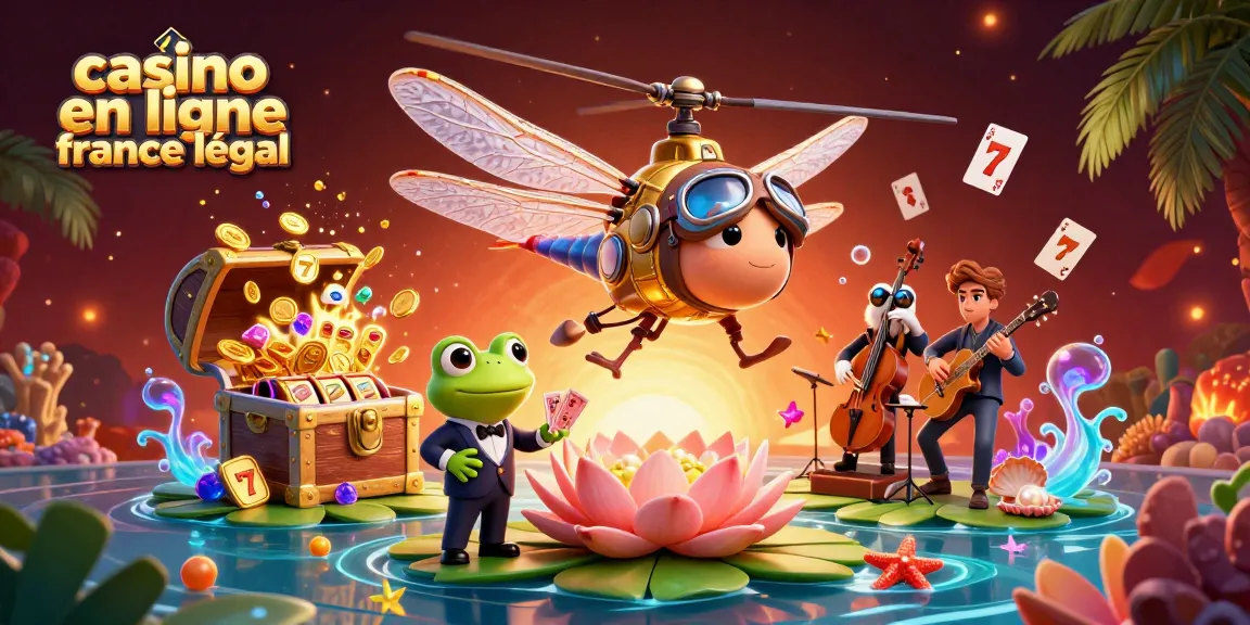 Jouez sur un casino en ligne France légal avec cette illustration 3D captivante, pleine d'énergie et d'éléments immersifs.