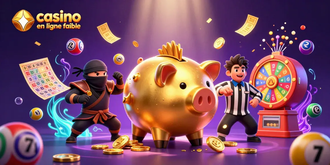 Le casino en ligne fiable se transforme en une scène dynamique avec des personnages colorés et des éléments de jeu.