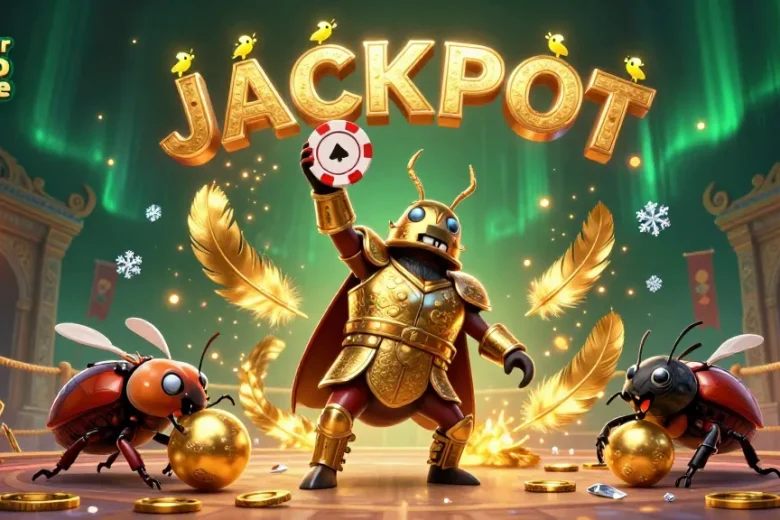 Découvrez le meilleur casino en ligne avec un scarabée guerrier et un beau décor vibrant.